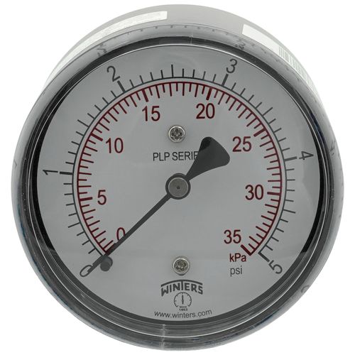 Main product image of 2.5" Steel Low Pressure Gauge, Back Mount (0-5 psi/kPa)