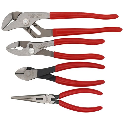 Main product image of Pliers Set, 4-Piece (Groove Joint, Slip Joint, Long Nose, Diagonal Cutting)
