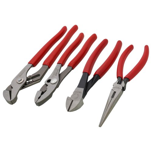 Main product image of Pliers Set, 4-Piece (Groove Joint, Slip Joint, Long Nose, Diagonal Cutting)