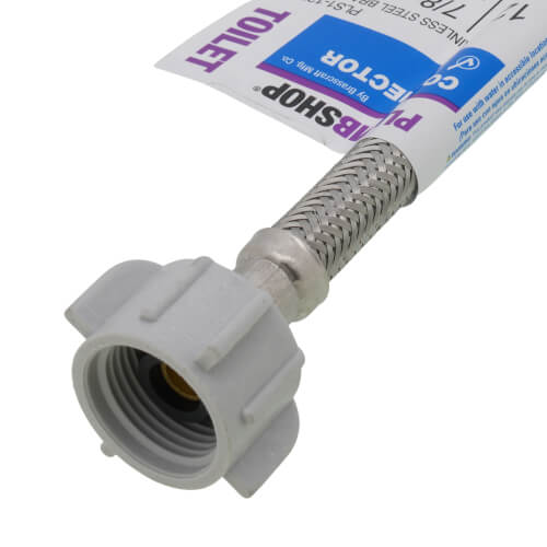 Main product image of 12" Braided Stainless Steel Toilet Connector (3/8" Compression x 7/8" Ballcock)