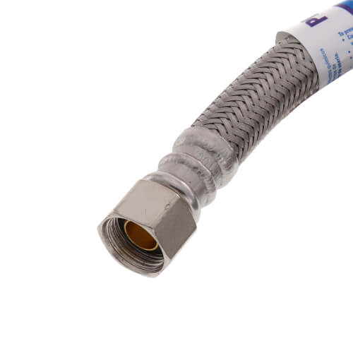 Main product image of 48" Braided Stainless Steel Dishwasher Connector w/ Garden Hose Elbow (3/8" x 3/8" Compression Thread)