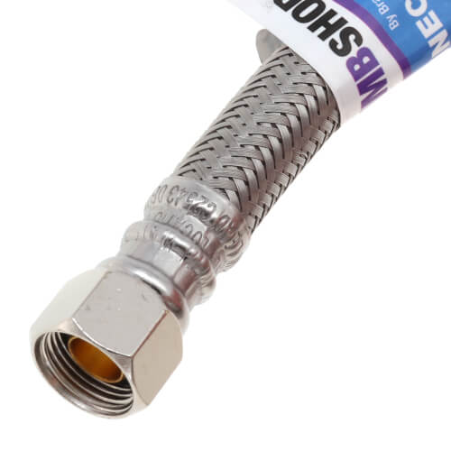 Main product image of 72" Braided Stainless Steel Dishwasher Connector w/ Garden Hose Elbow (3/8" x 3/8" Compression Thread)