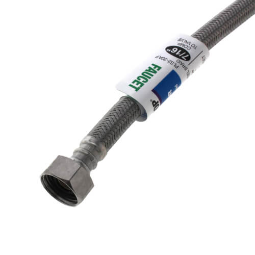 Main product image of 20" Braided Stainless Steel Faucet Connector (7/16" Compression x 1/2" FIP)