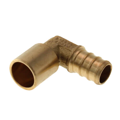 Main product image of 1/2" PEX x 1/2" Copper Fitting Brass Elbow (Lead Free)