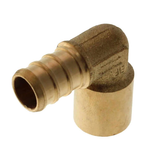 Main product image of 1/2" PEX x 1/2" Copper Fitting Brass Elbow (Lead Free)