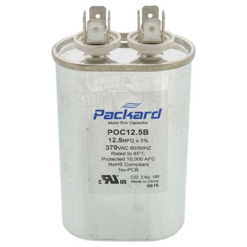 Main product image of 370V Oval Run Capacitor (12.5 MFD)