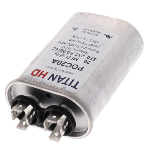 Main product image of 20 MFD Oval Motor Run Capacitor (370V)