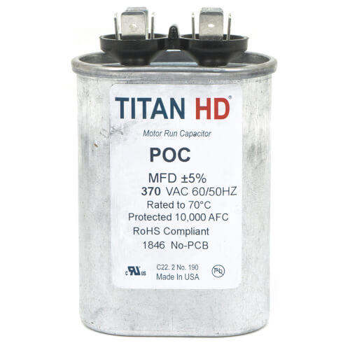 Main product image of 25 MFD Oval Motor Run Capacitor (370V)