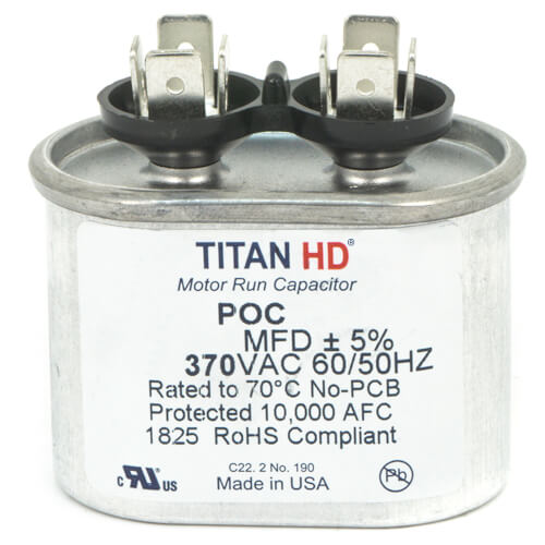Main product image of 2 MFD Oval Motor Run Capacitor (370V)