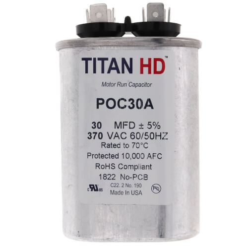 Main product image of 30 MFD Oval Motor Run Capacitor (370V)