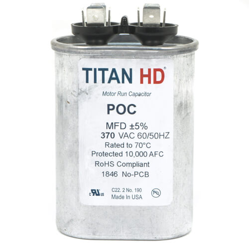 Main product image of 45 MFD Oval Motor Run Capacitor (370V)