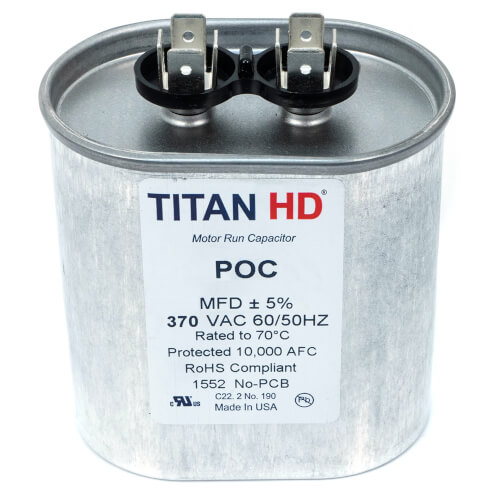 Main product image of 60 MFD Oval Motor Run Capacitor (370V)