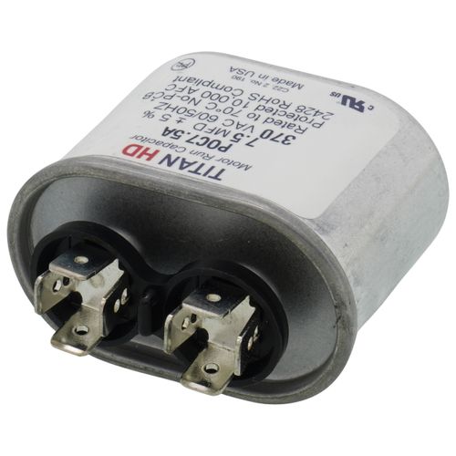 Main product image of 7.5 MFD Oval Motor Run Capacitor (370V)