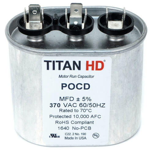 Main product image of 20/10 MFD Oval Dual Motor Run Capacitor (370V)