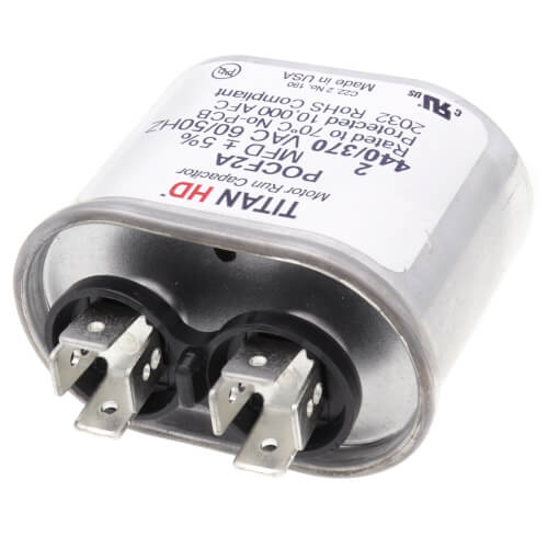 Main product image of 2 MFD Oval Motor Run Capacitor (440/370V)