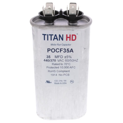 Main product image of 35 MFD Oval Motor Run Capacitor (440/370V)