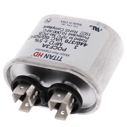 Main product image of 3 MFD Oval Motor Run Capacitor (440/370V)
