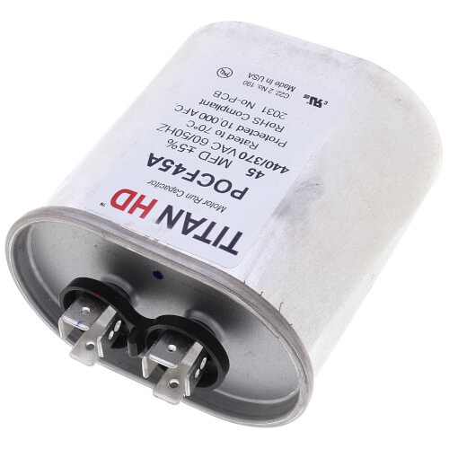 Main product image of 45 MFD Oval Motor Run Capacitor (440/370V)