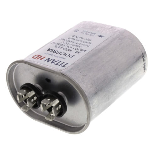 Main product image of 50 MFD Oval Motor Run Capacitor (440/370V)