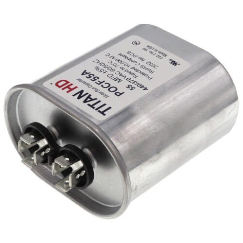 Main product image of 55 MFD Oval Motor Run Capacitor (440/370V)