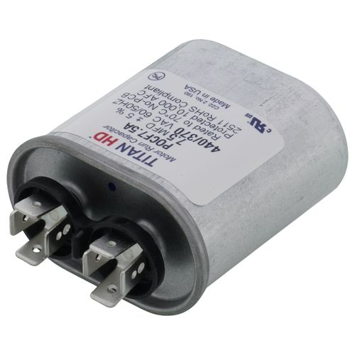 Main product image of 7.5 MFD Oval Motor Run Capacitor (440/370V)