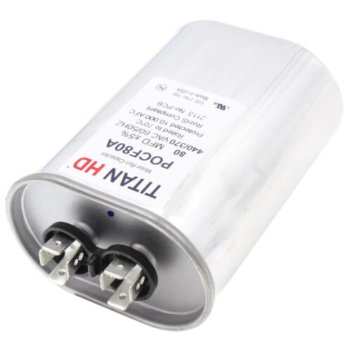 Main product image of 80 MFD Oval Motor Run Capacitor (440/370V)