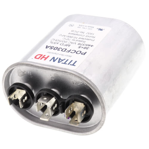 Main product image of 30/5 MFD Oval Dual Motor Run Capacitor (440/370V)
