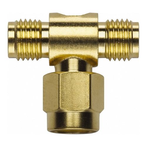 Main product image of Coaxial Connector, Jack x Plug x Jack Coupler, 50, Tee, Gold, Beryllium Copper, Gold, 72969