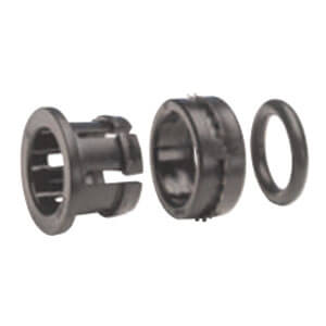 1/4" OD Black Plastic Half Cartridge (Polypropylene)