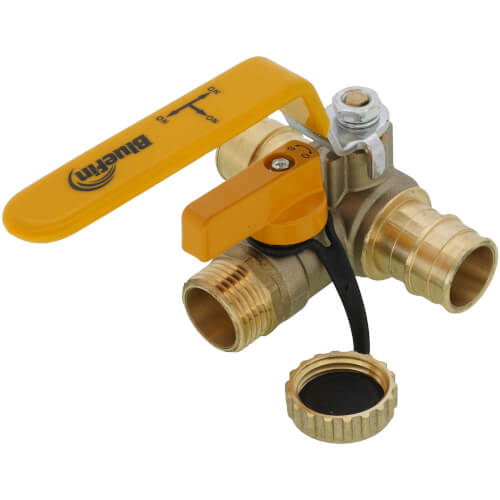 Main product image of 1" Expansion PEX Ball Valve w/ Hose Drain (Lead Free)