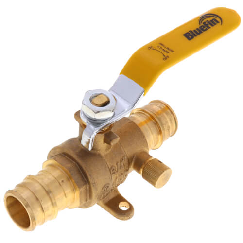 Main product image of 3/4" Expansion PEX Full Port Ball Valve w/ Waste Drain & Drop Ear Elbow (Lead Free)