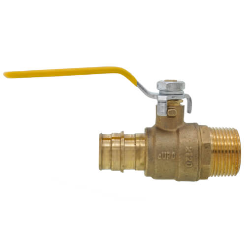 Main product image of 3/4" Expansion PEX x 3/4" Male NPT Brass Ball Valve (Lead Free)