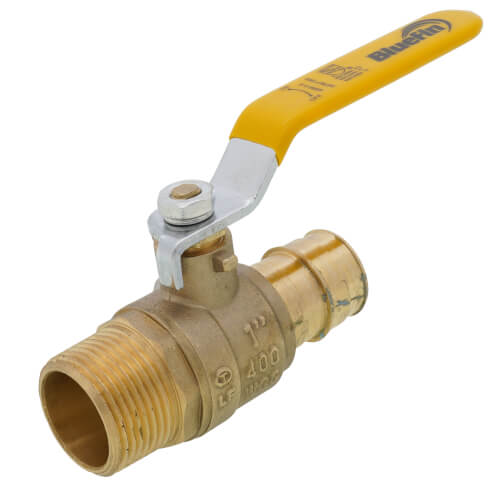 1" Expansion PEX x 1" Male NPT Brass Ball Valve (Lead Free)
