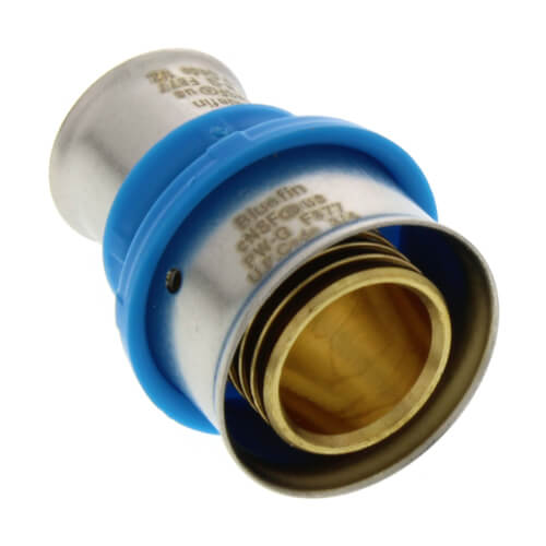 Main product image of 1/2" x 3/4" PEX Press Coupling w/ Attached Sleeve (Lead Free)