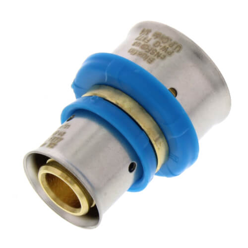 Main product image of 1/2" x 3/4" PEX Press Coupling w/ Attached Sleeve (Lead Free)