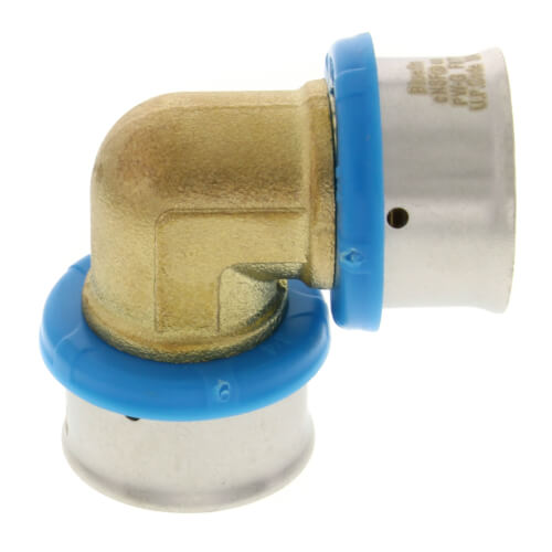 Main product image of 3/4" PEX Press 90° Elbow w/ Attached Sleeve (Lead Free)