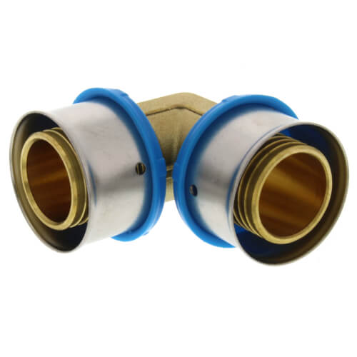 Main product image of 1" PEX Press 90° Elbow w/ Attached Sleeve (Lead Free)