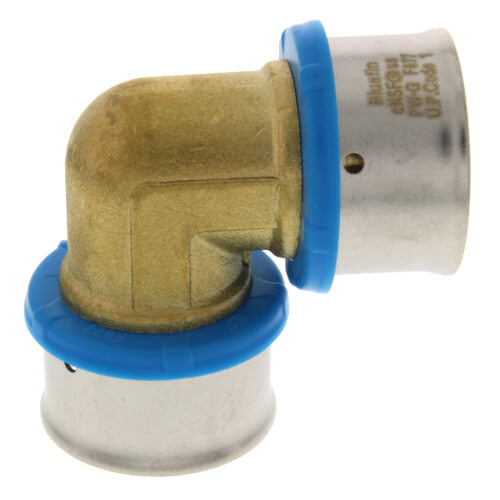 Main product image of 1" PEX Press 90° Elbow w/ Attached Sleeve (Lead Free)