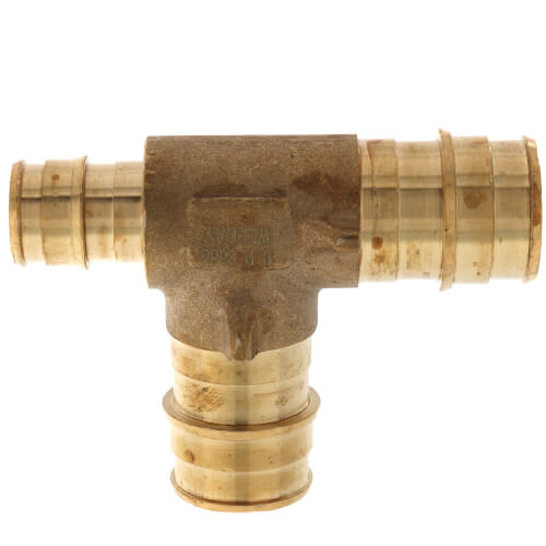 Main product image of 3/4" x 1/2" x 3/4" Expansion PEX Reducing Tee (Lead Free Brass)
