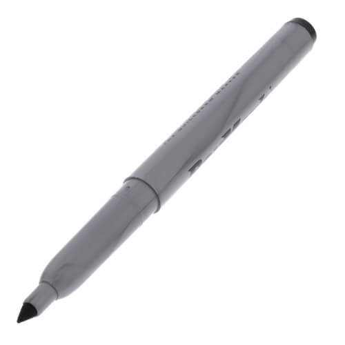Industrial Standard Tip Black Permanent Marker w/ Patented Holster Cap (8 Pack)