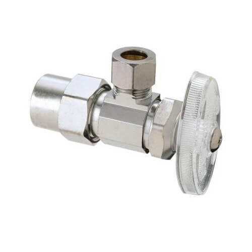 Main product image of 1/2" Nominal CPVC x 3/8" OD Compression Multi-Turn Angle Stop Valve (Rough Brass)