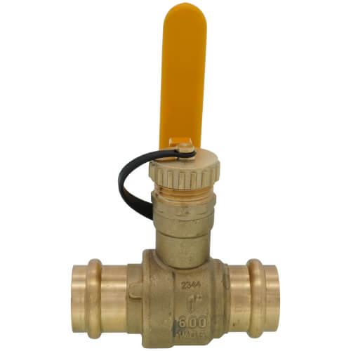 Main product image of 1" Press Ball Valve w/ Hose Drain (Lead Free)