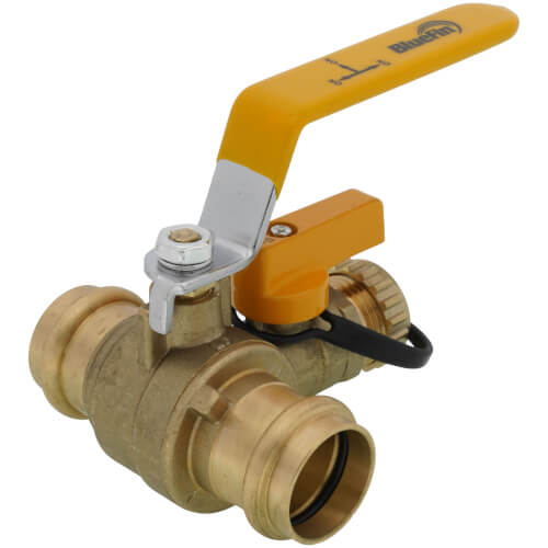 Main product image of 1" Press Ball Valve w/ Hose Drain (Lead Free)