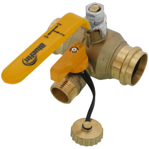 Main product image of 1-1/4" Press Ball Valve w/ Hose Drain (Lead Free)