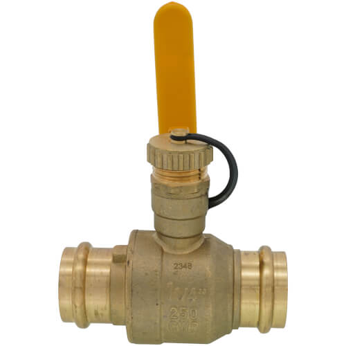 Main product image of 1-1/4" Press Ball Valve w/ Hose Drain (Lead Free)