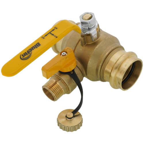Main product image of 1-1/2" Press Ball Valve w/ Hose Drain (Lead Free)