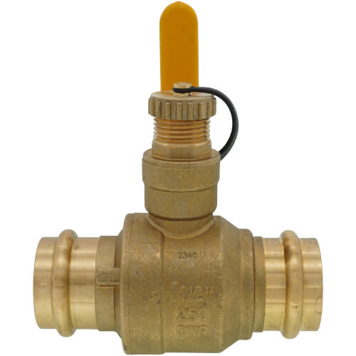 Main product image of 1-1/2" Press Ball Valve w/ Hose Drain (Lead Free)