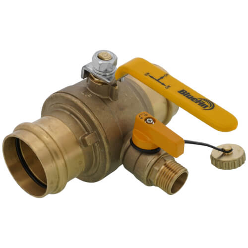 Main product image of 2" Press Ball Valve w/ Hose Drain (Lead Free)