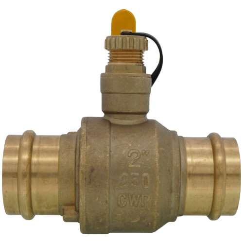 Main product image of 2" Press Ball Valve w/ Hose Drain (Lead Free)