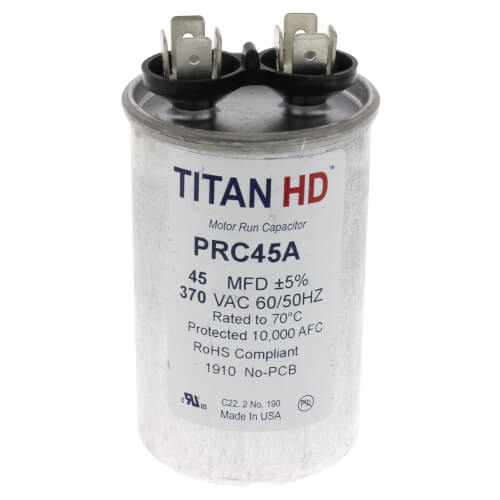 Main product image of 45 MFD Round Motor Run Capacitor (370V)